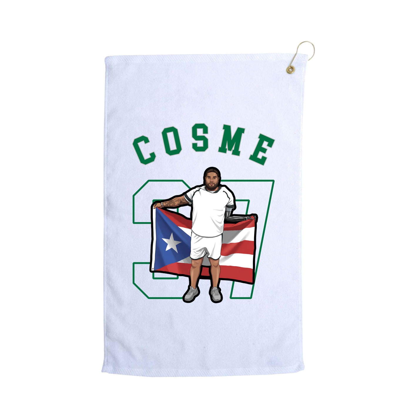 Golf Towel — Shirsey Arch in White