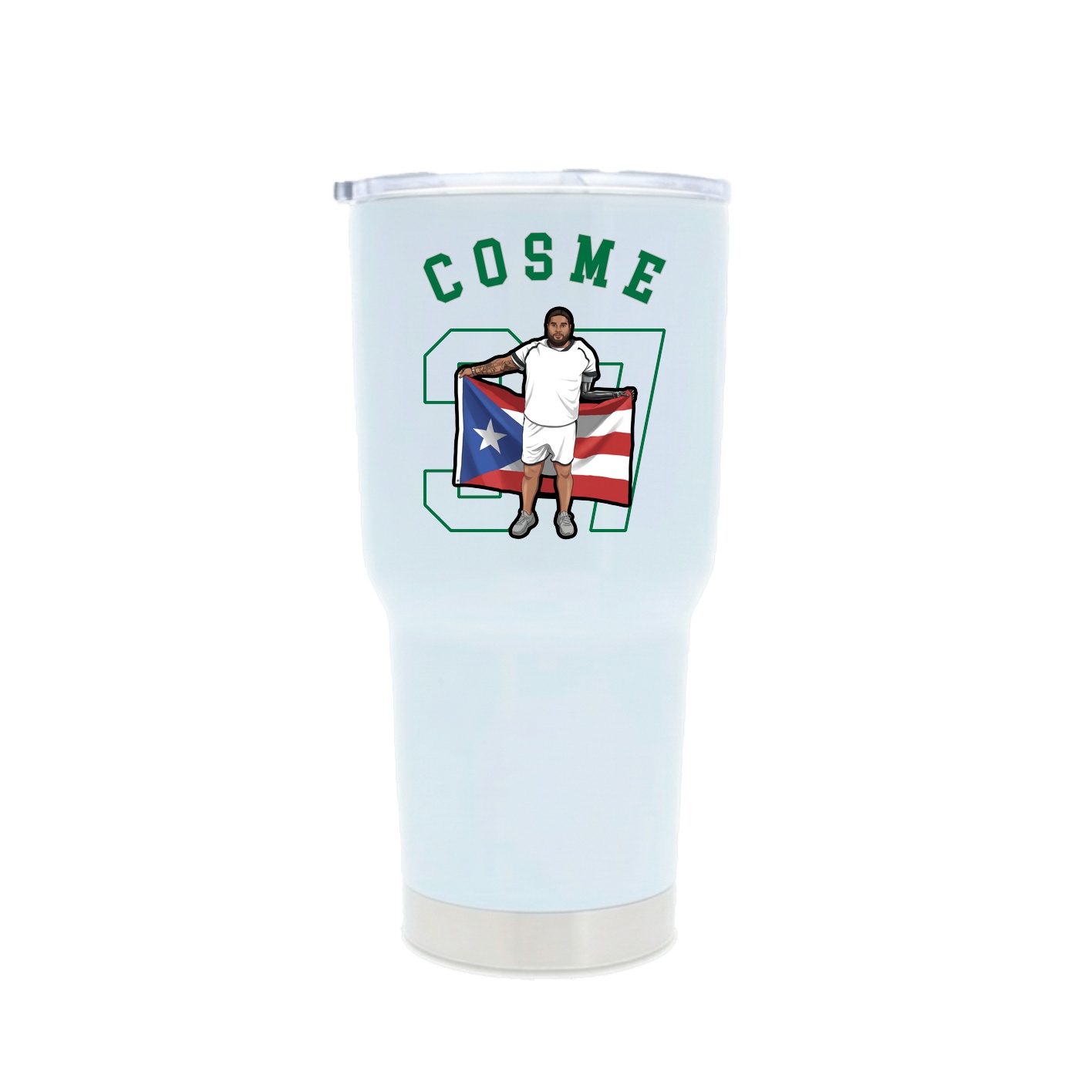30oz Stainless Steel Tumbler — Shirsey Arch in White