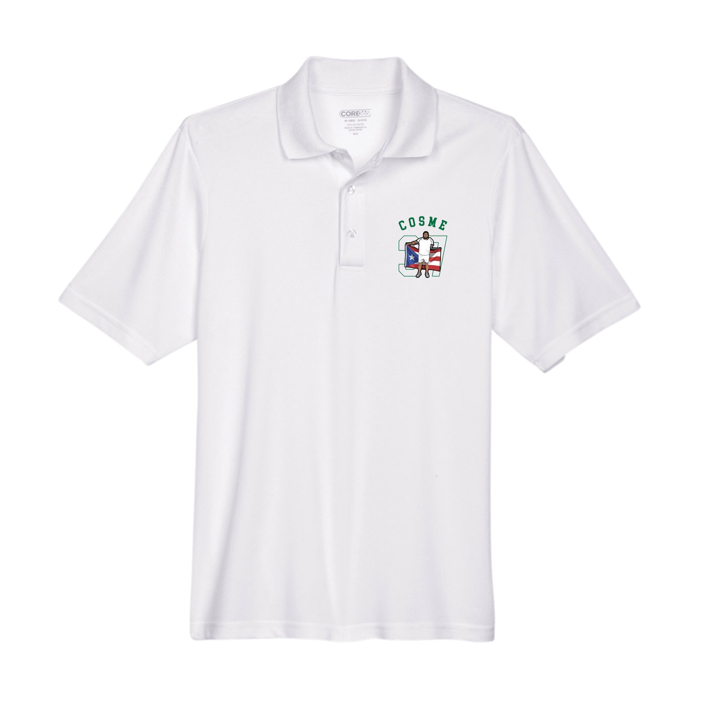 Performance Polo — Shirsey Arch in White
