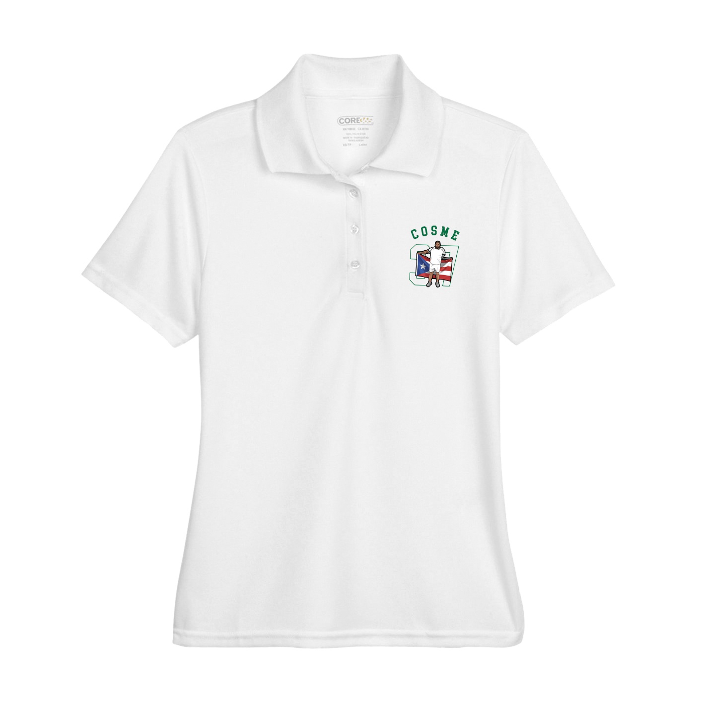 Womens Performance Polo — Shirsey Arch in White