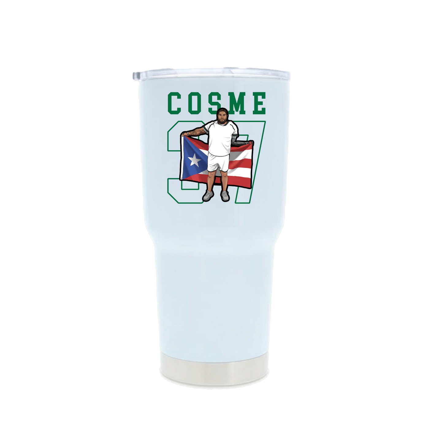 30oz Stainless Steel Tumbler — Shirsey in White
