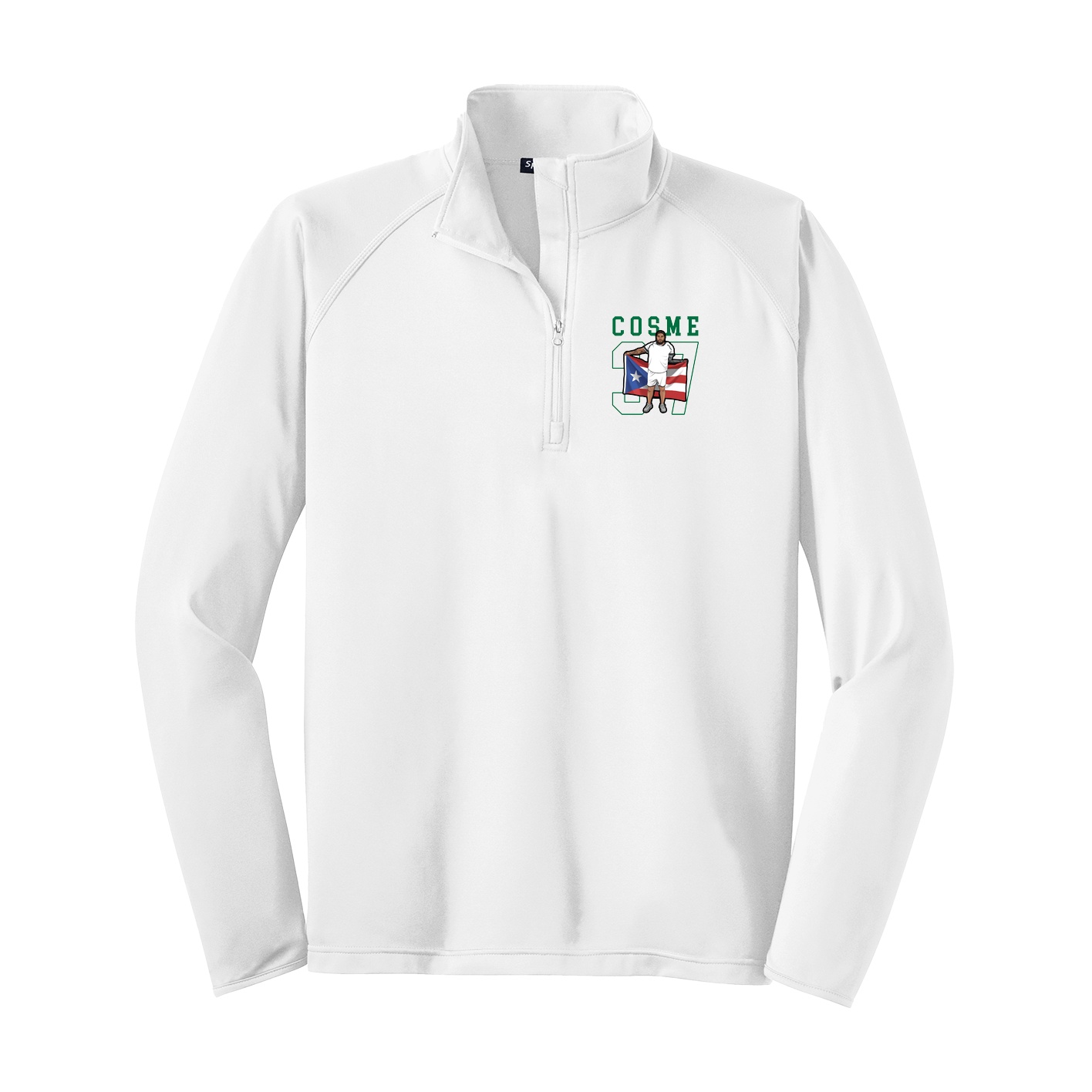 Q-Zip Pullover — Shirsey in White