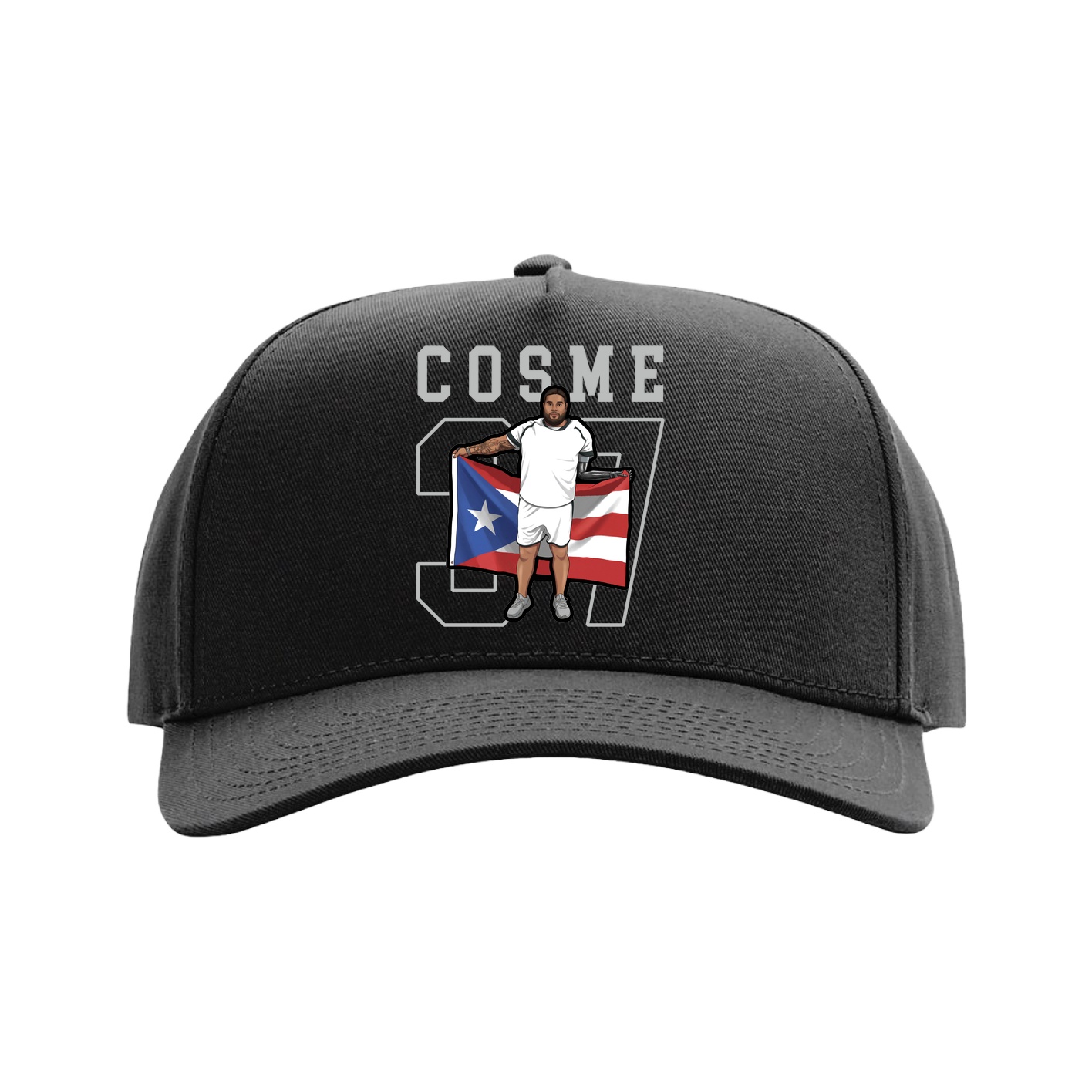 Full Fabric Five-Panel Champ Cap — Shirsey in Black