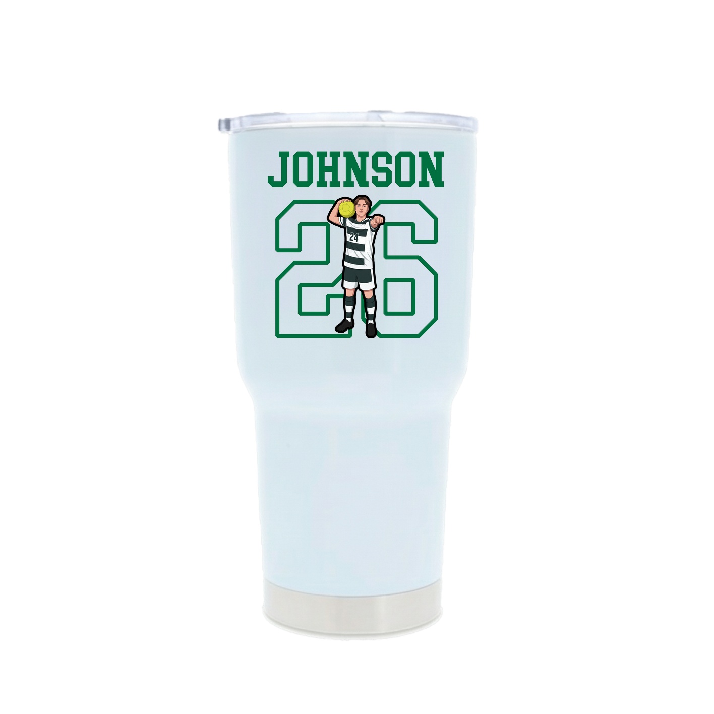 30oz Stainless Steel Tumbler — Shirsey in White