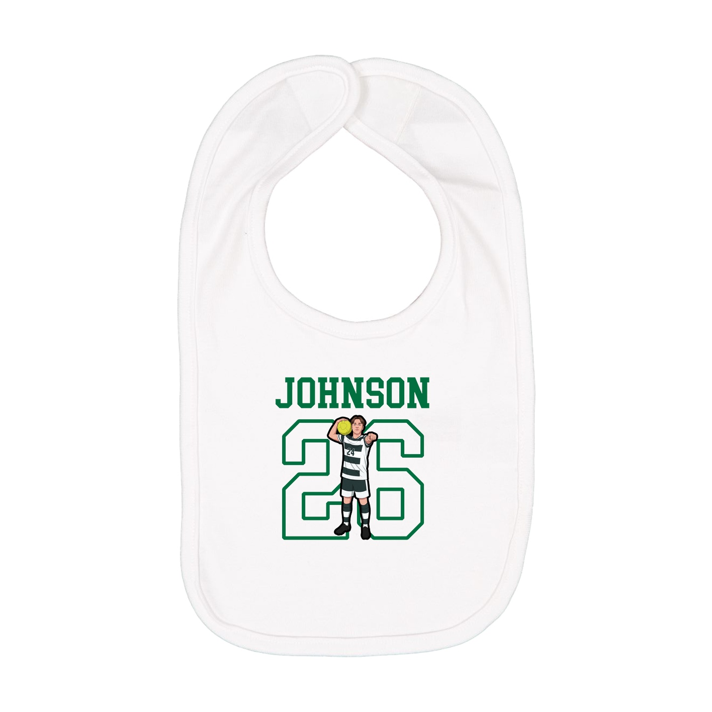 Infant Bib — Shirsey in White