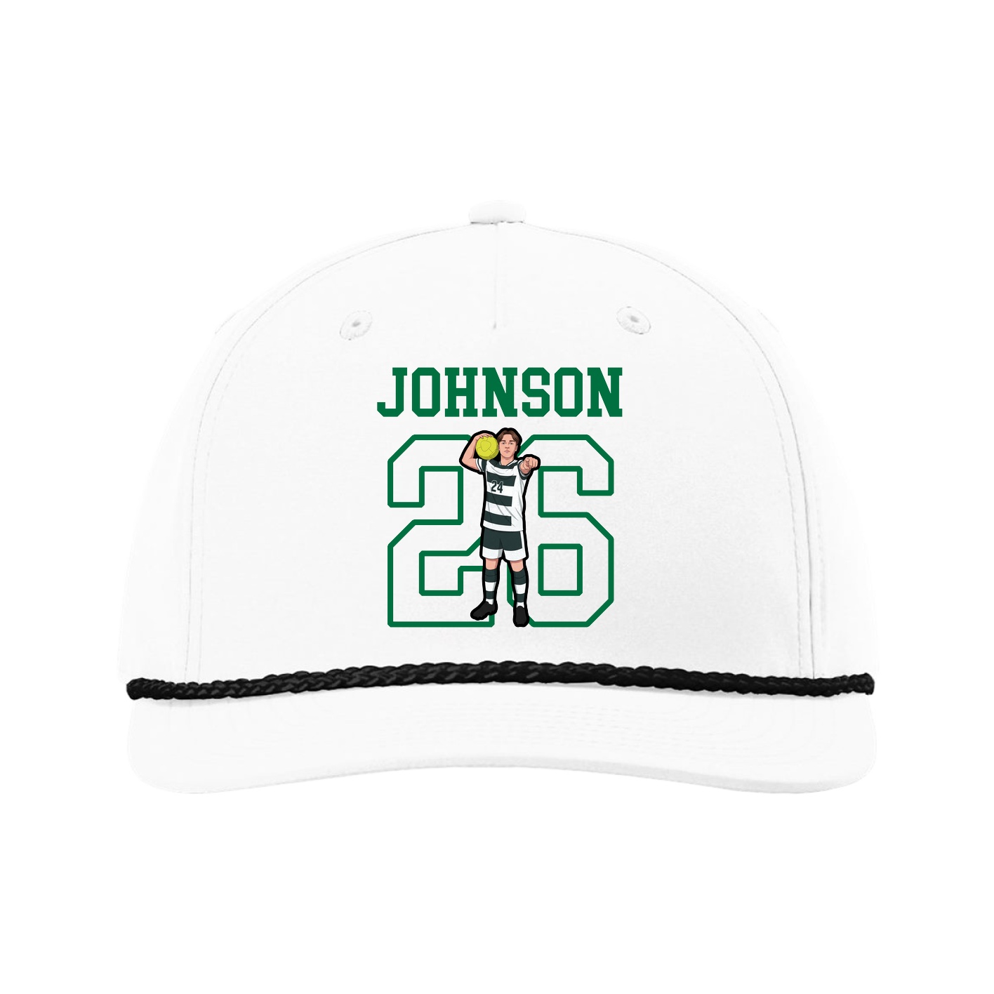 Five-Panel Classic Rope Cap — Shirsey in White