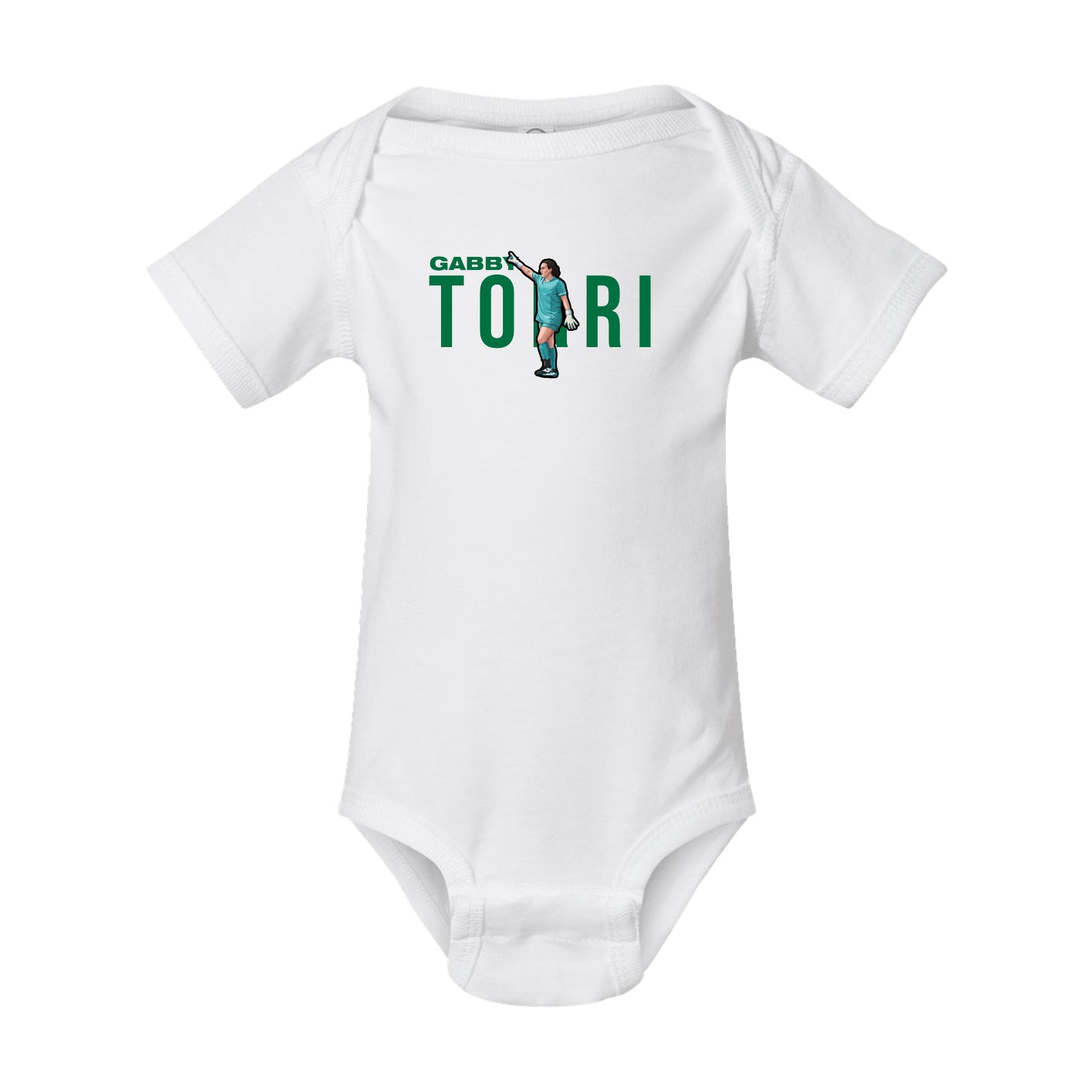Baby Onesie — Player Name in White
