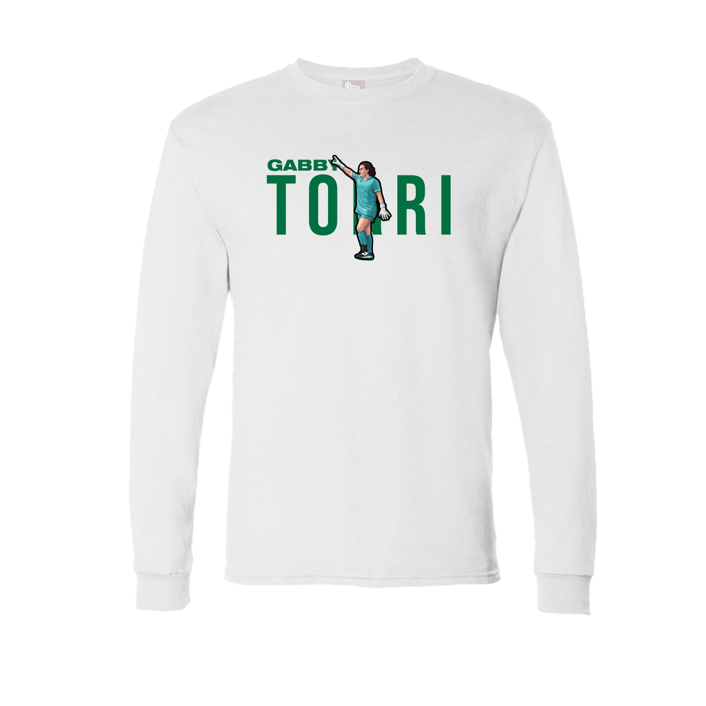 Long Sleeve Tee — Player Name in White