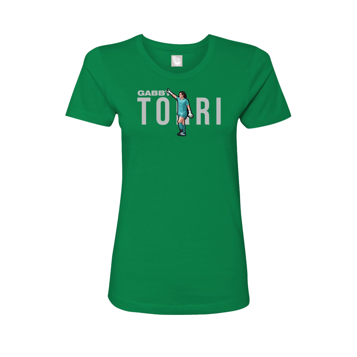 Fitted Women's Tee — Player Name in Green