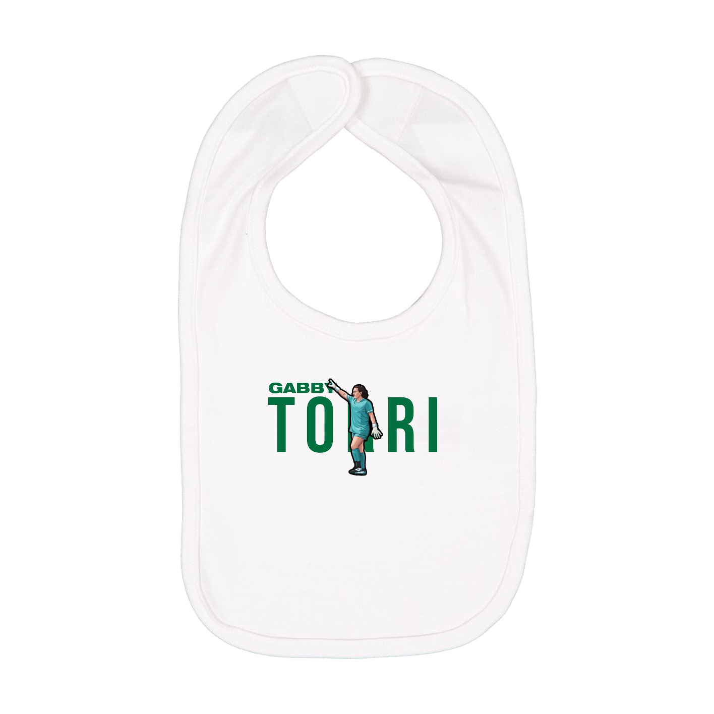 Infant Bib — Player Name in White