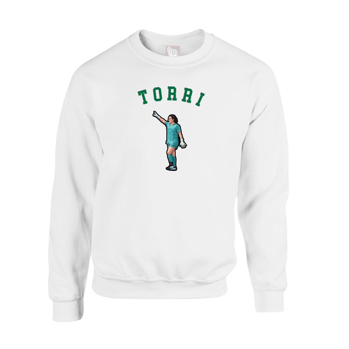 Fleece Crew — Shirsey Arch in White