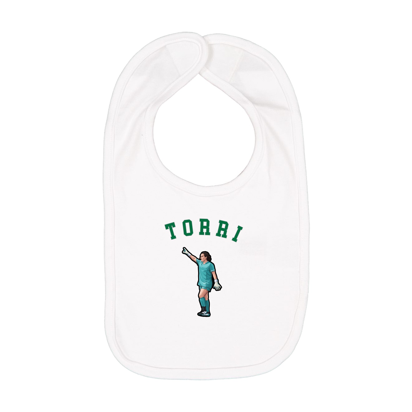 Infant Bib — Shirsey Arch in White