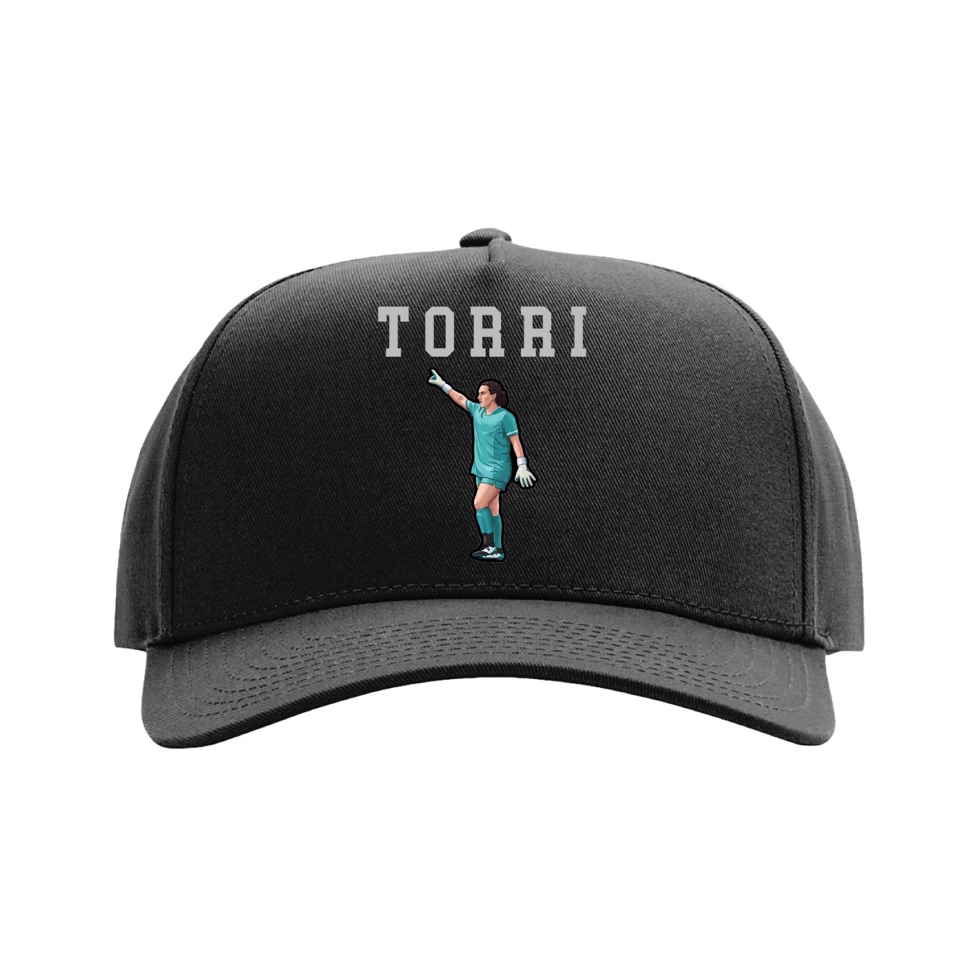 Full Fabric Five-Panel Champ Cap — Shirsey in Black