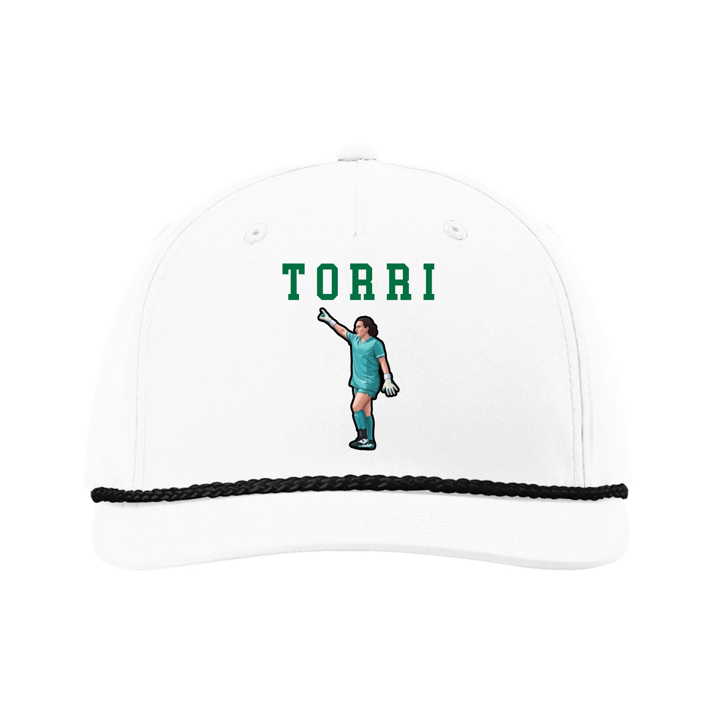 Five-Panel Classic Rope Cap — Shirsey in White