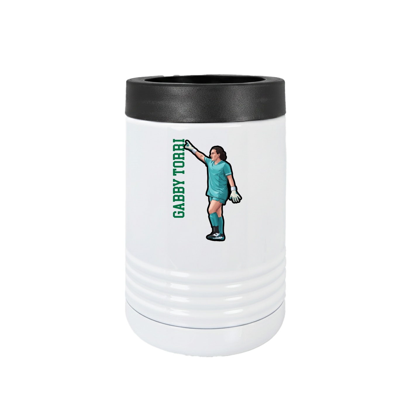 Beverage Holder — Name Vertical in White