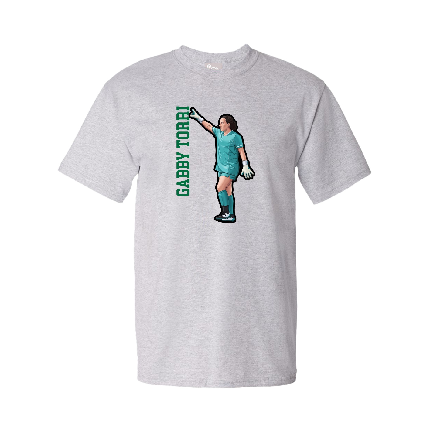 Youth Tee — Name Vertical in Grey