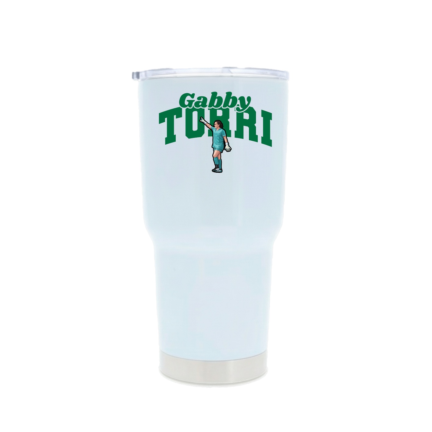 30oz Stainless Steel Tumbler — Signature Arch in White
