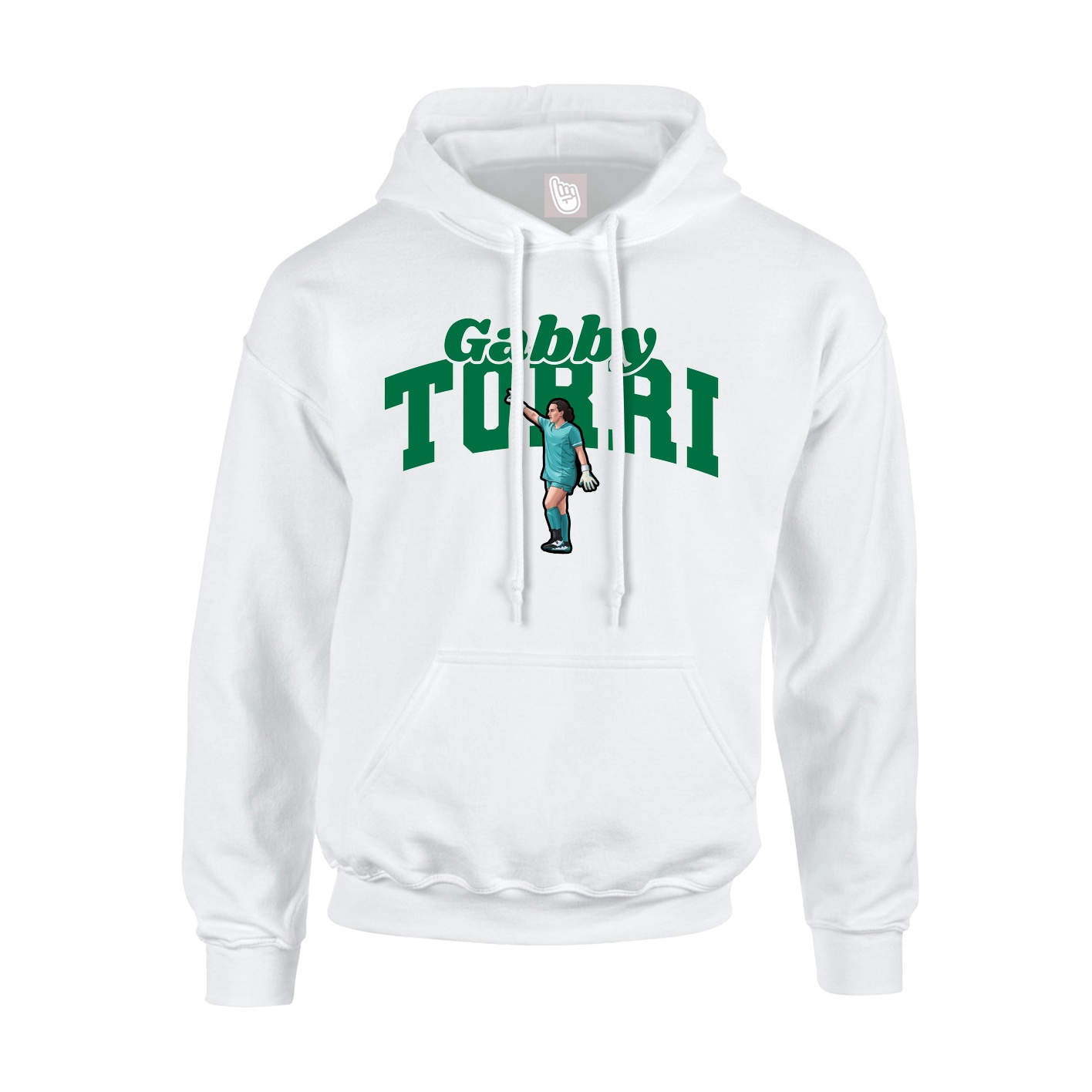 Youth Hoodie — Signature Arch in White