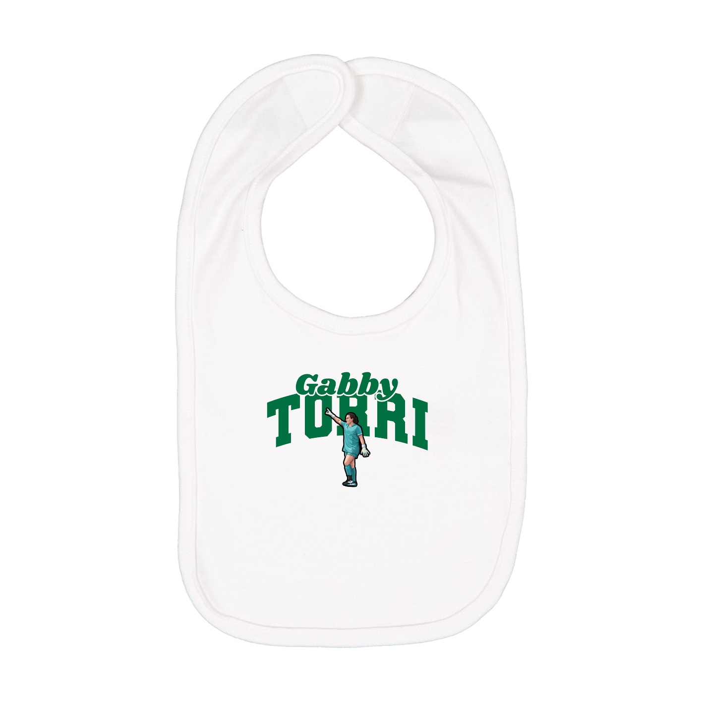 Infant Bib — Signature Arch in White