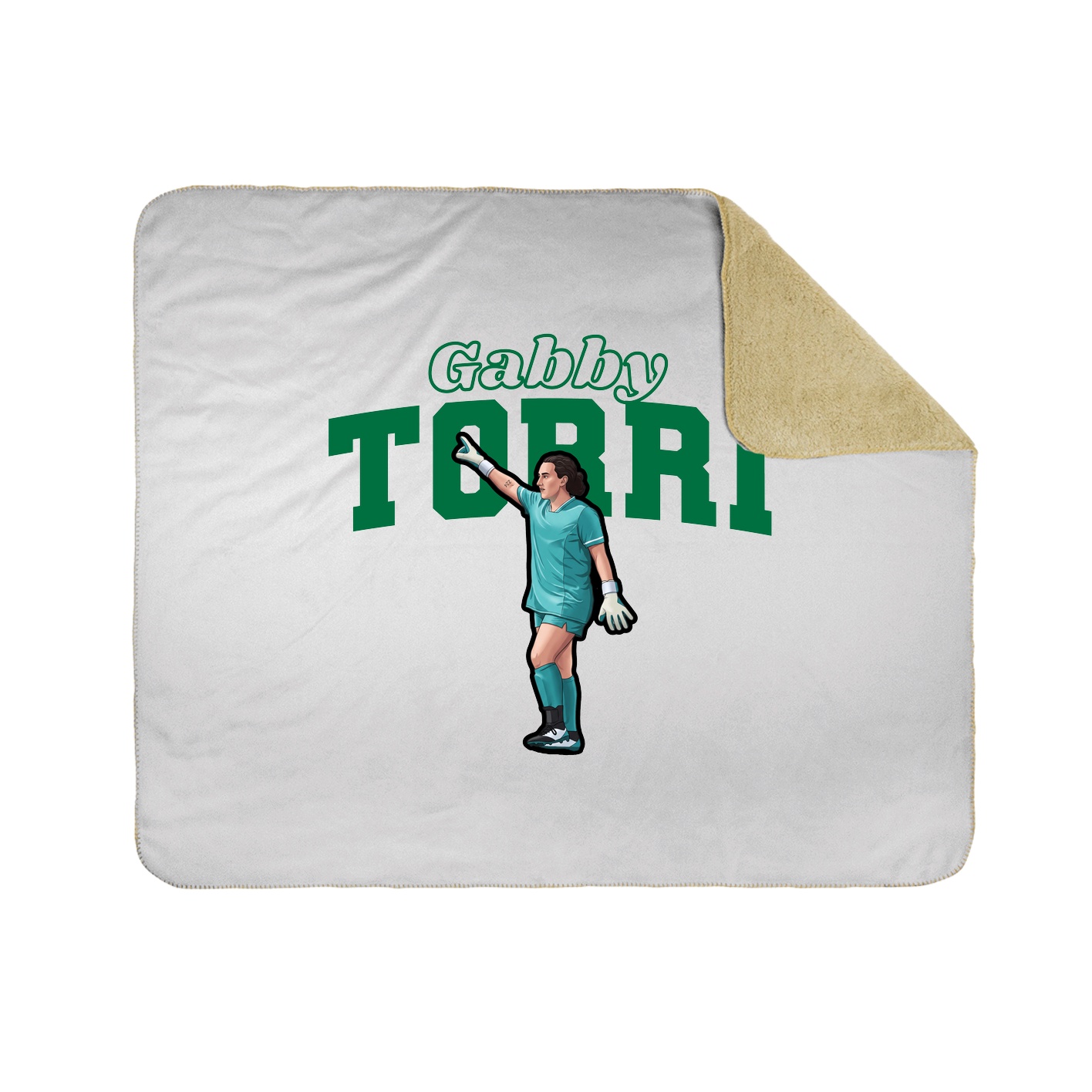 Throw Blanket — Name Arch in White