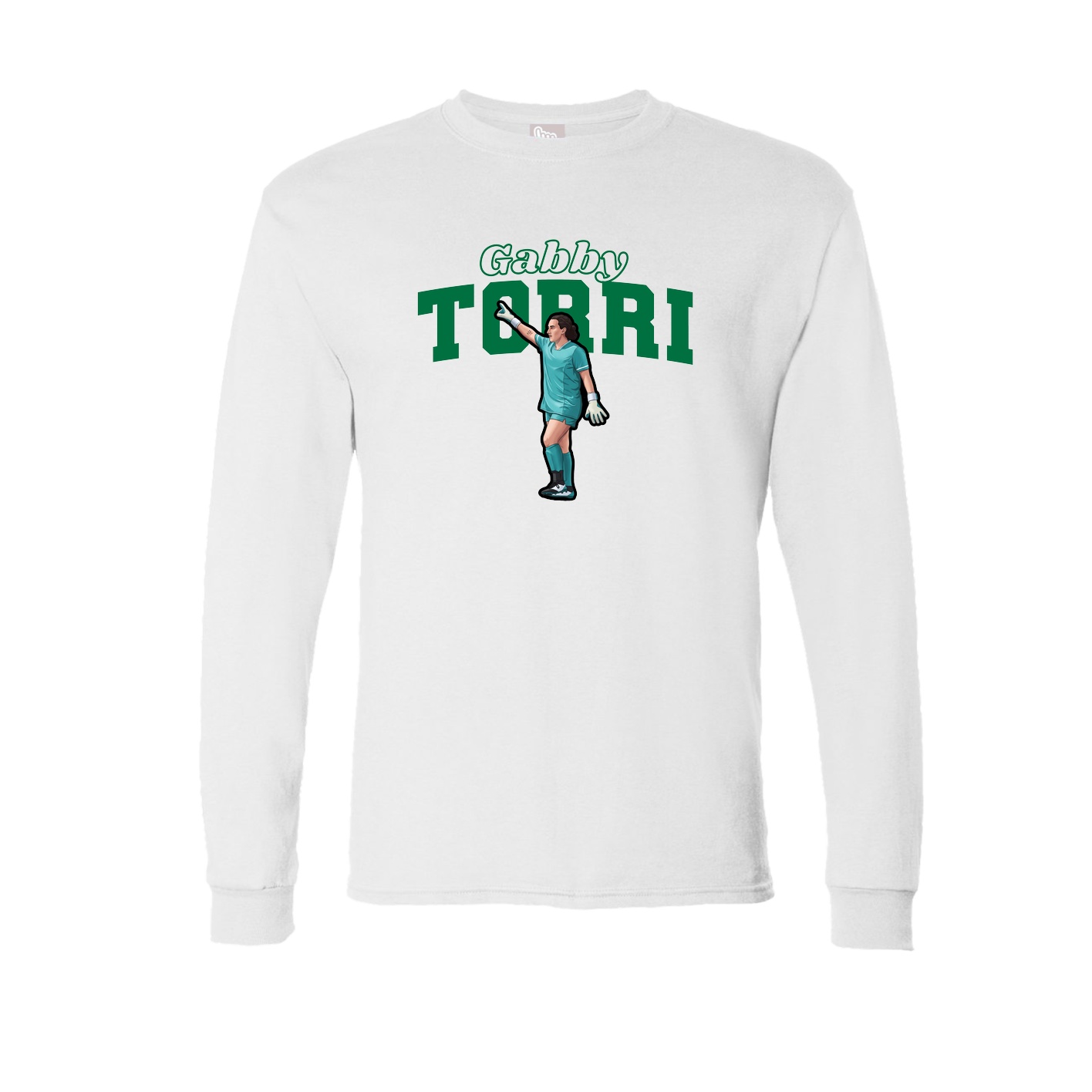 Long Sleeve Tee — Name Arch in White