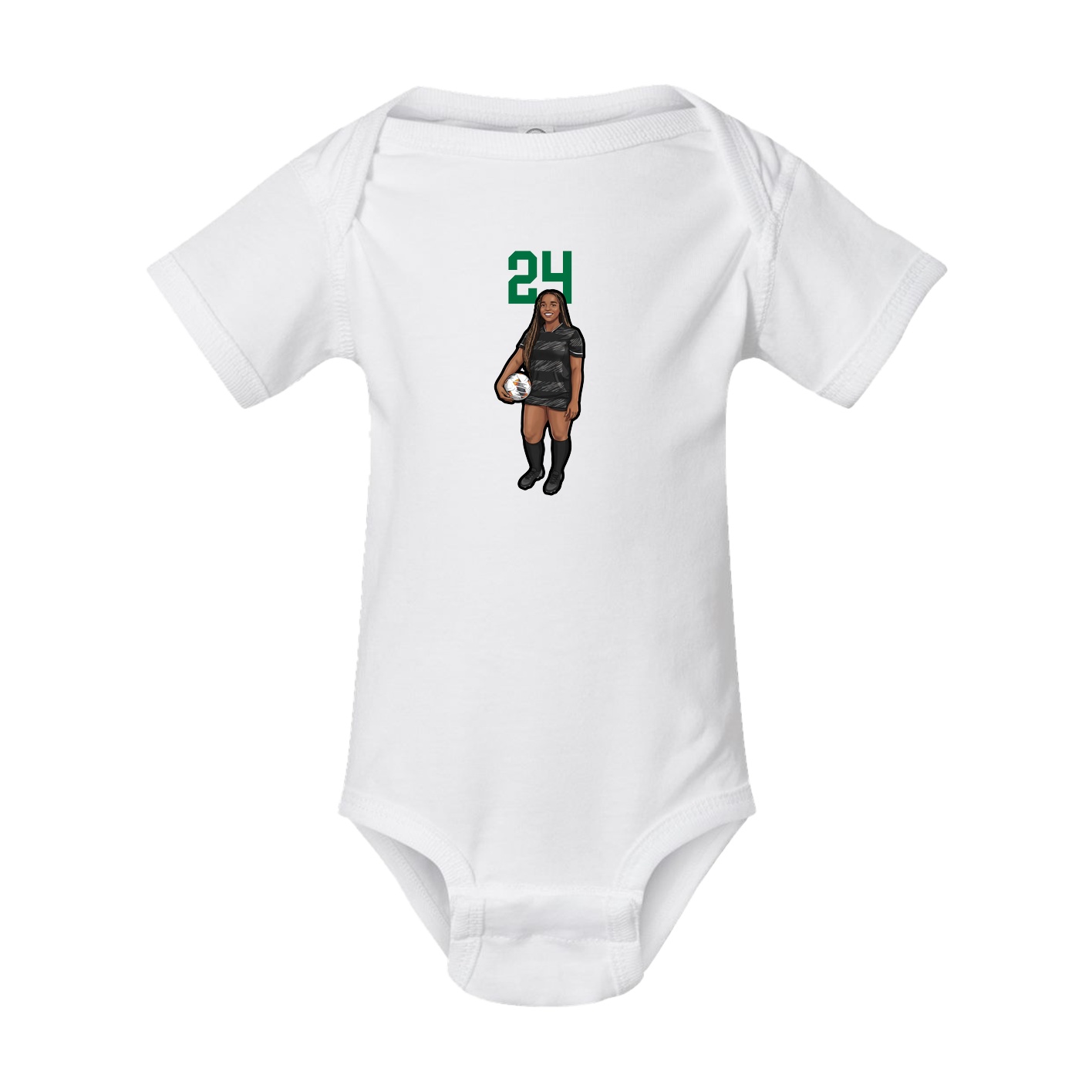 Baby Onesie — Number Top in White