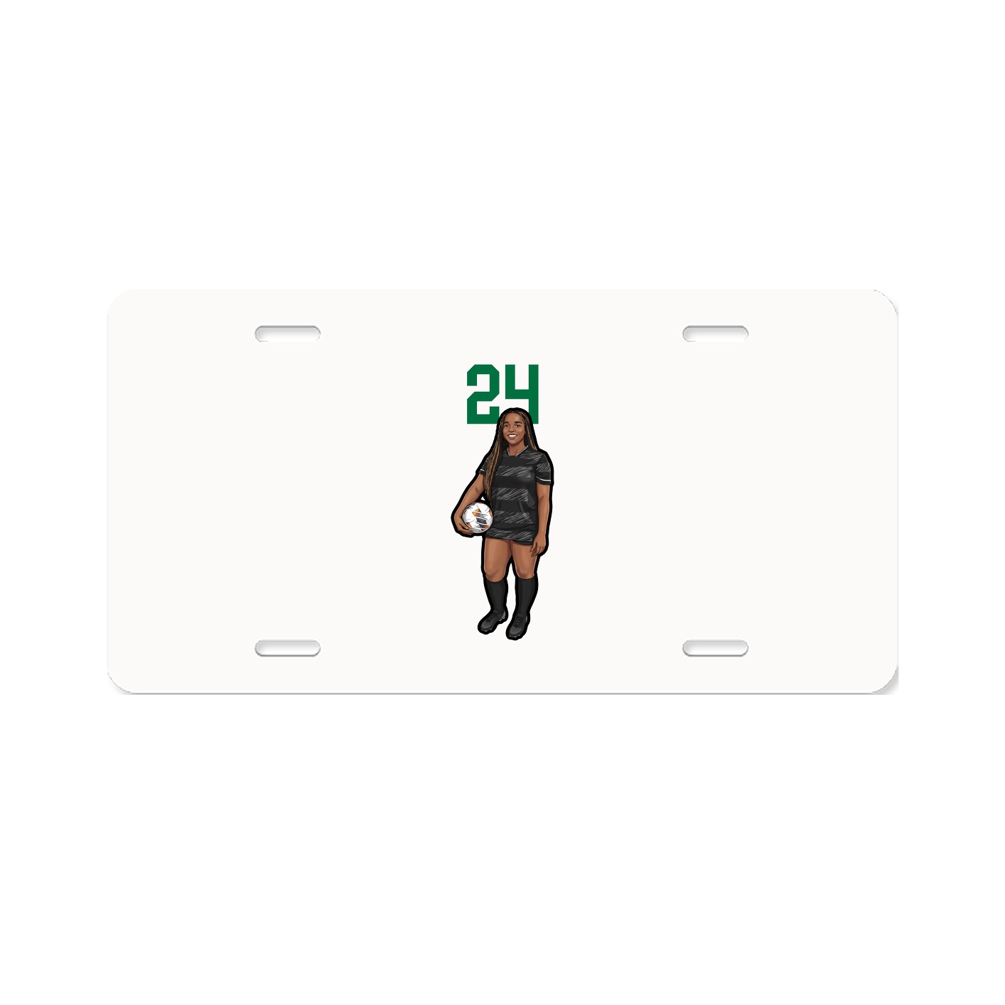 License Plate — Number Top in Classic