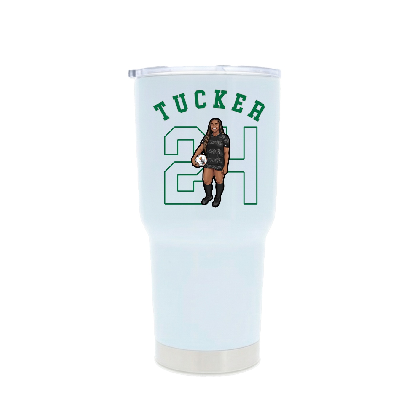 30oz Stainless Steel Tumbler — Shirsey Arch in White