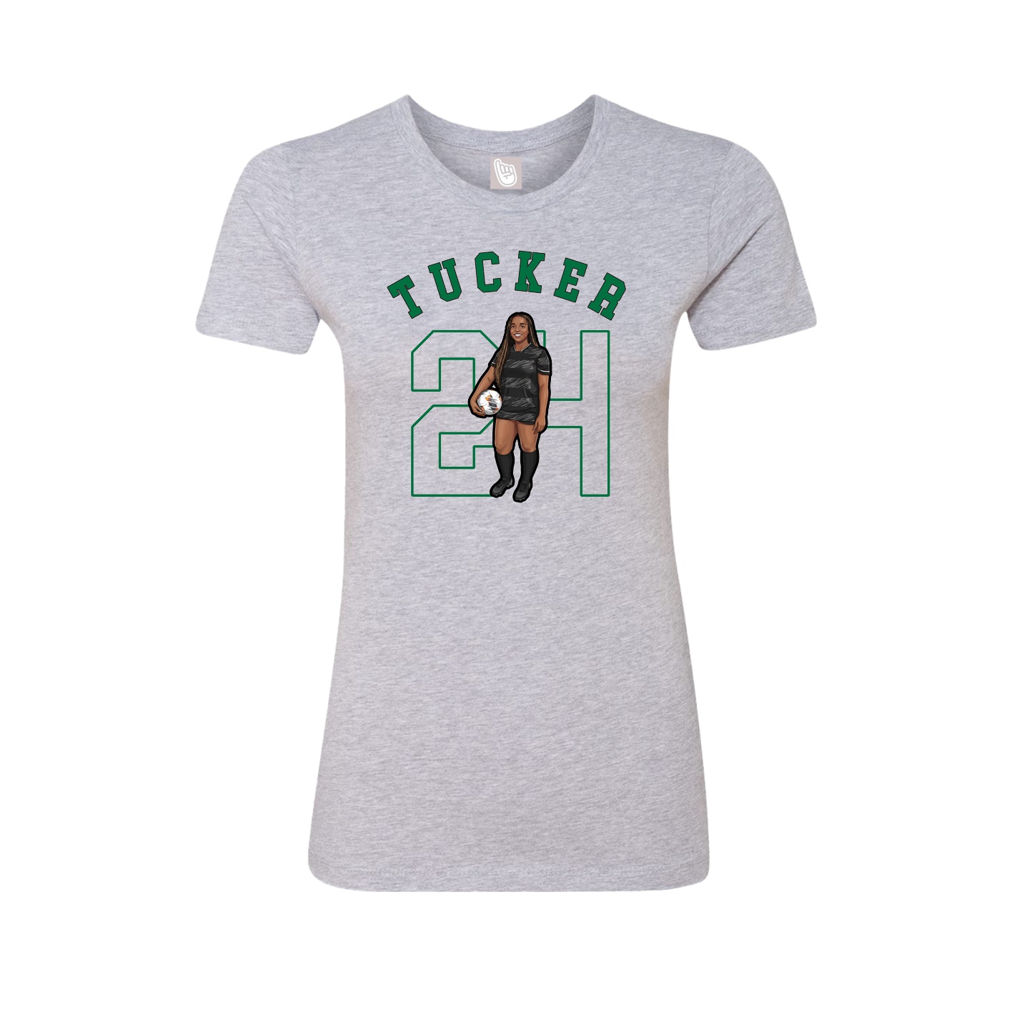 Fitted Women's Tee — Shirsey Arch in Grey