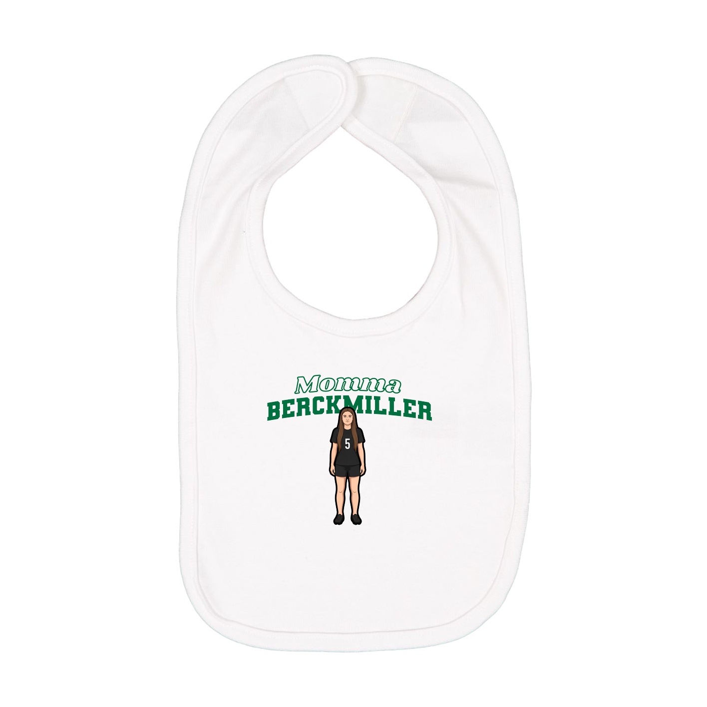 Infant Bib — Mothers Day Block in White