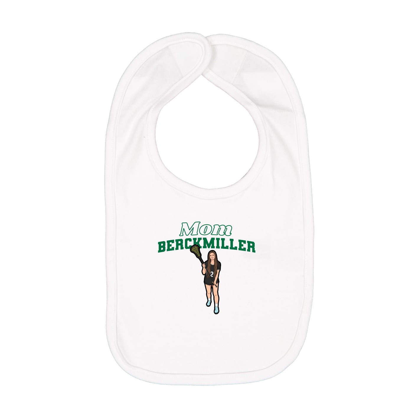 Infant Bib — Mothers Day Block in White