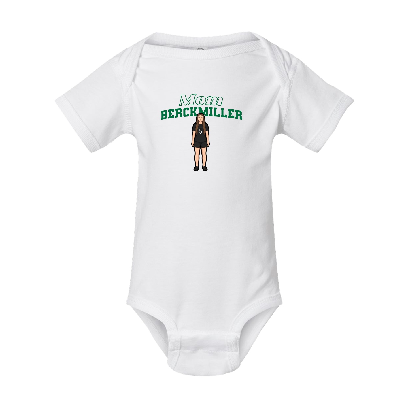 Baby Onesie — Mothers Day Block in White