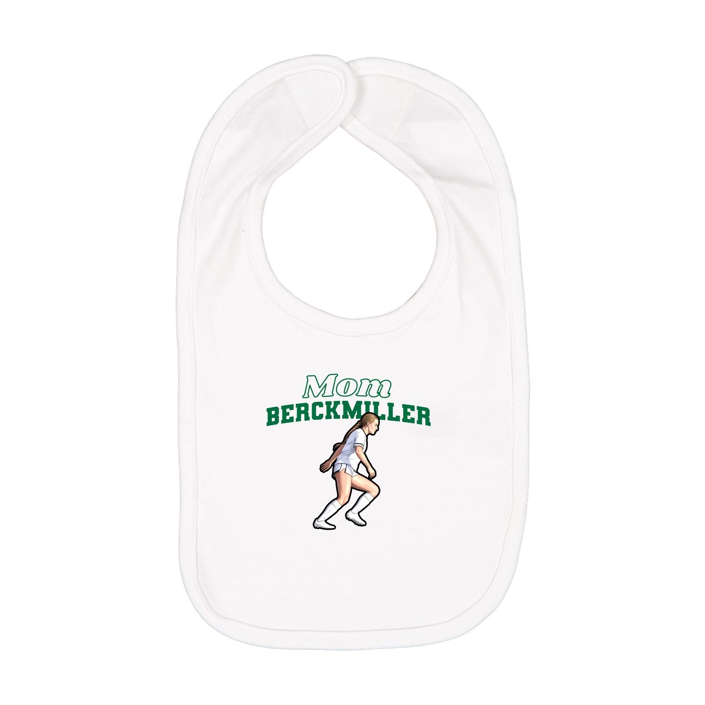 Infant Bib — Mothers Day Block in White