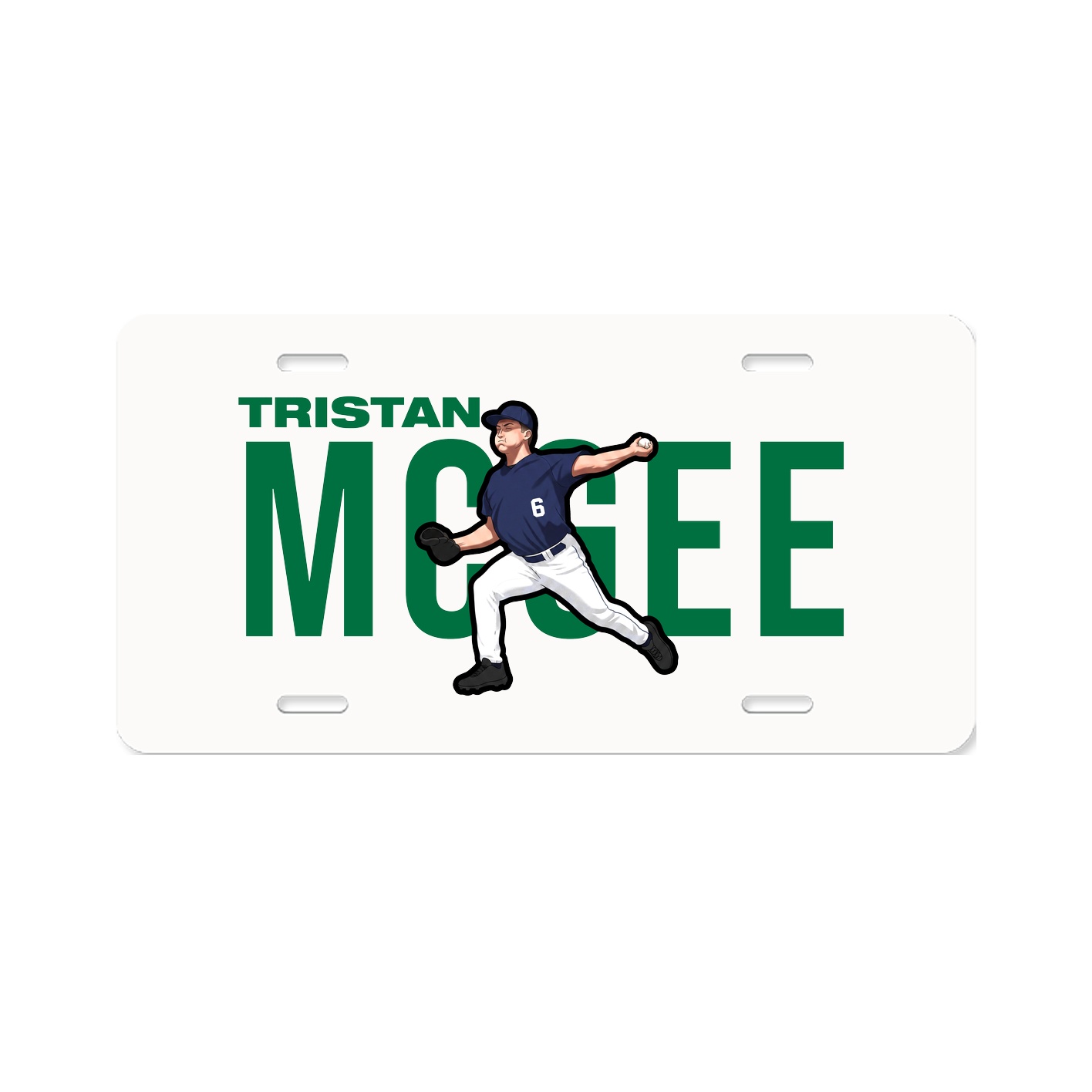 License Plate — Player Name in Classic