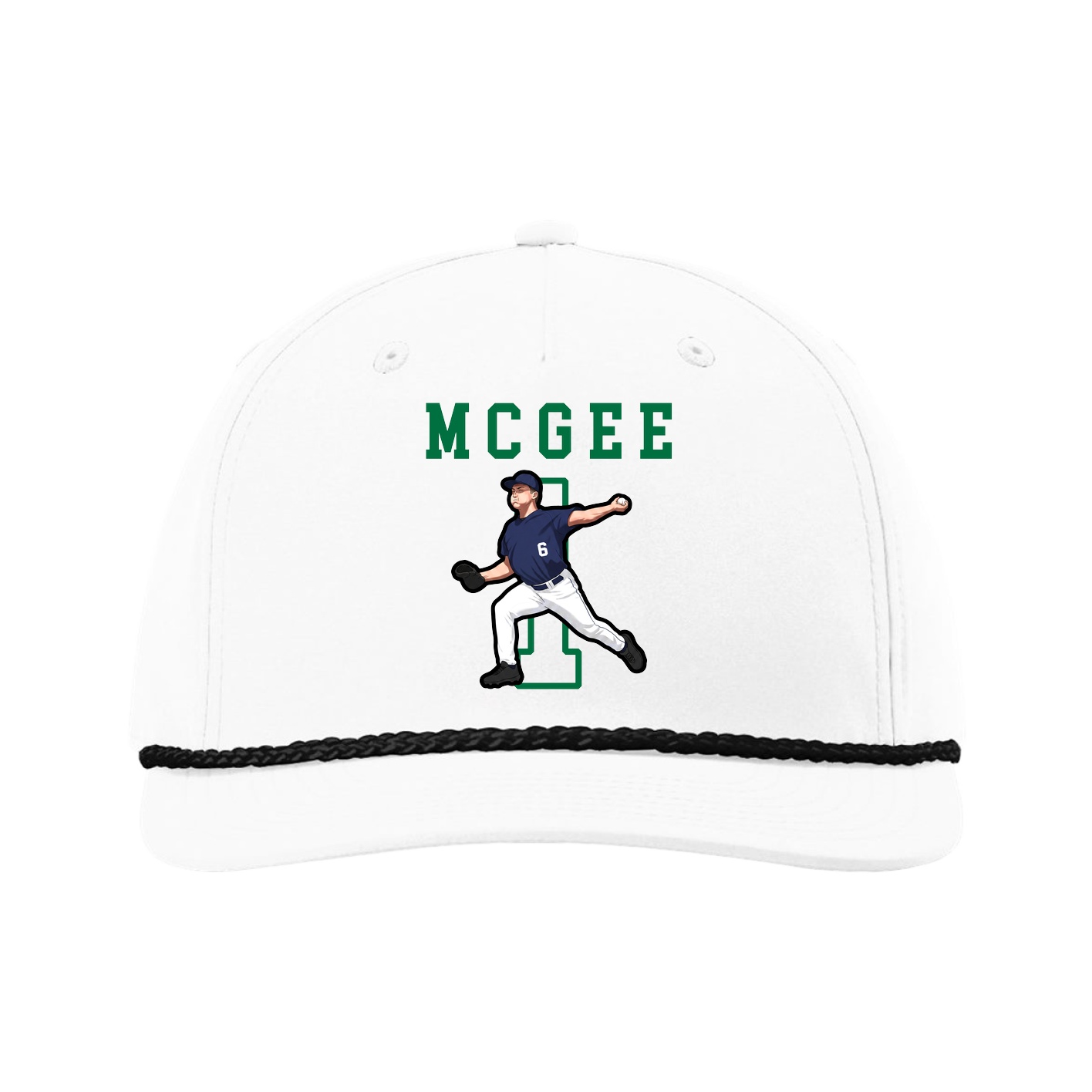 Five-Panel Classic Rope Cap — Shirsey in White