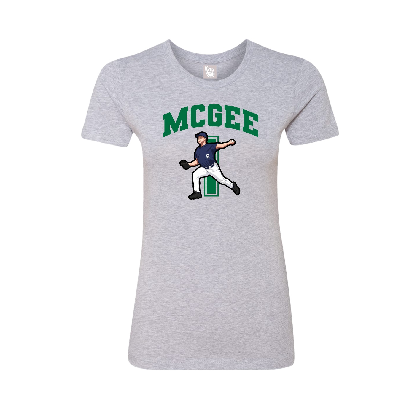 Fitted Women's Tee — Number in Grey