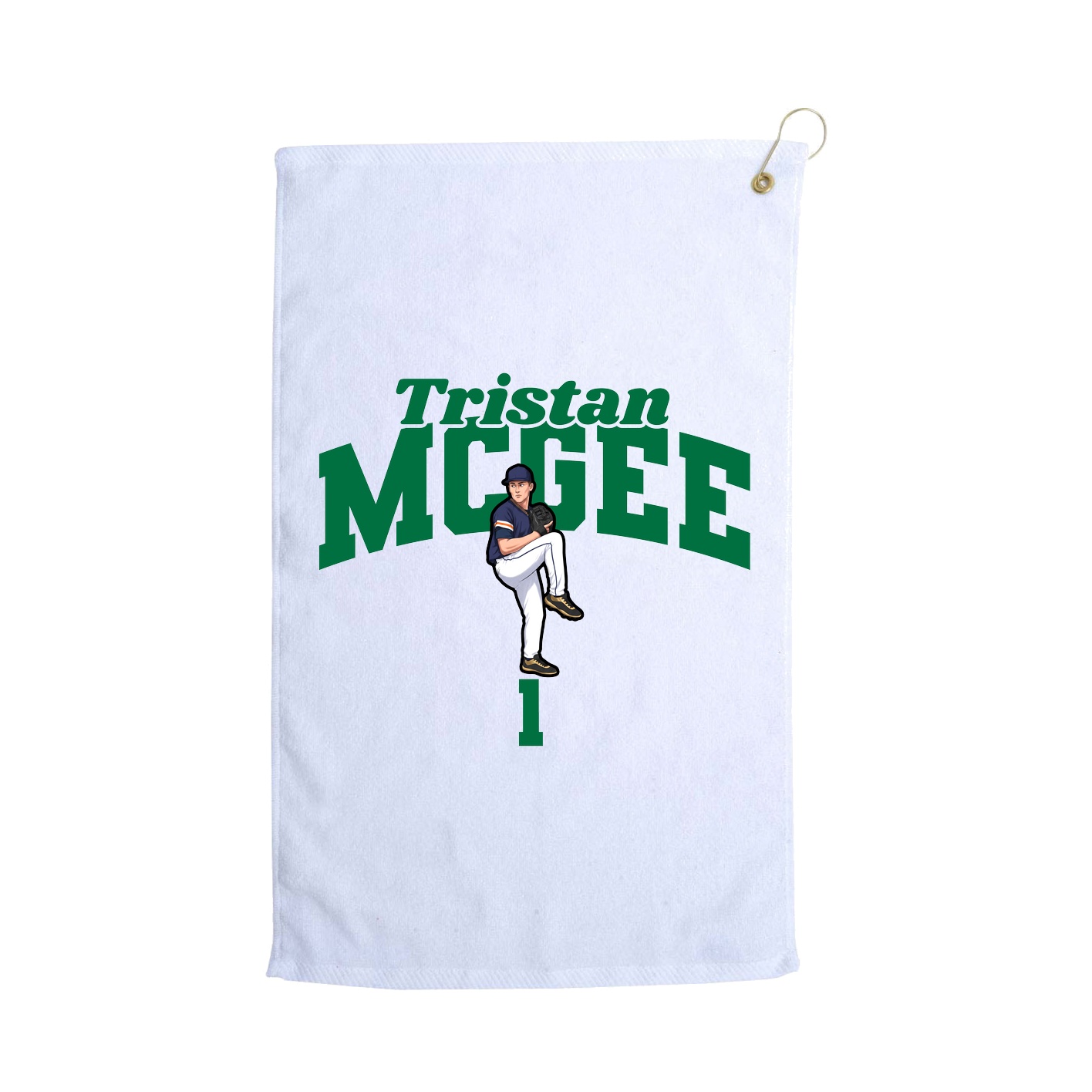 Golf Towel — Signature Arch in White