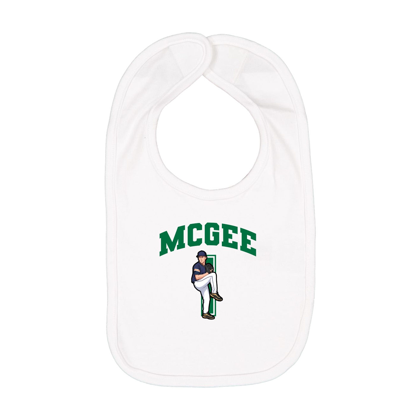 Infant Bib — Number in White