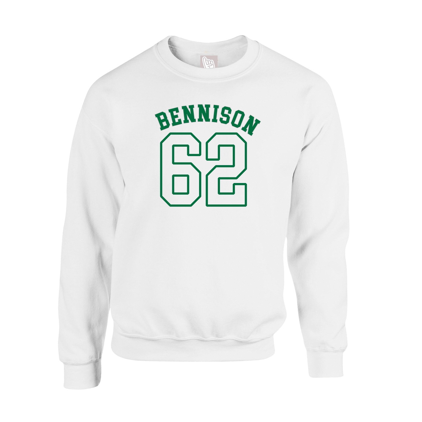 Fleece Crew — Shirsey Arch in White