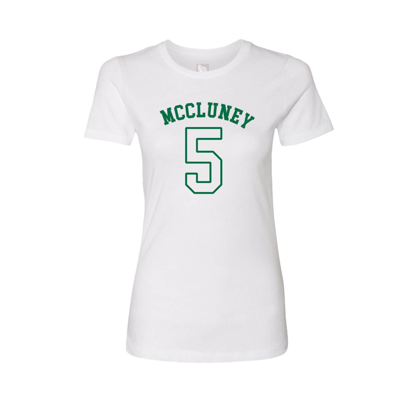 Fitted Women's Tee — Shirsey Arch in White