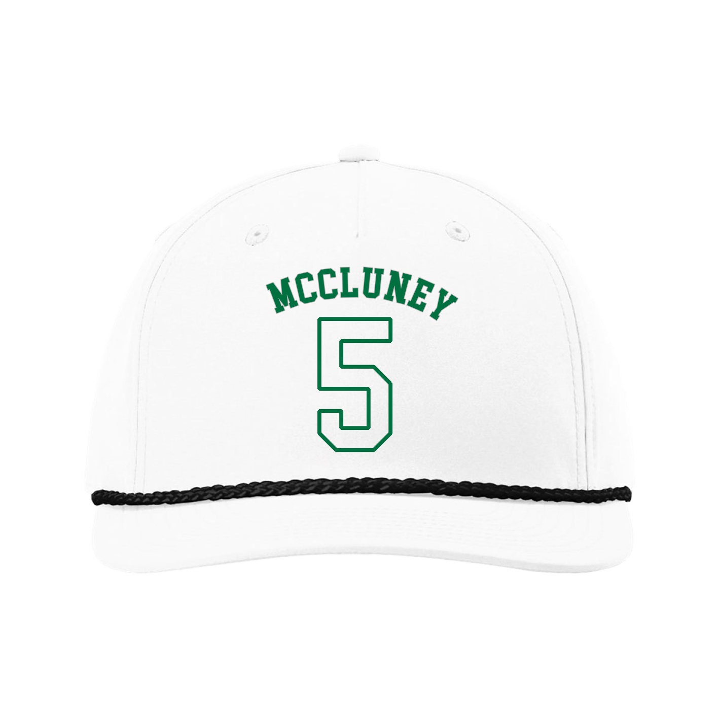 Five-Panel Classic Rope Cap — Shirsey Arch in White