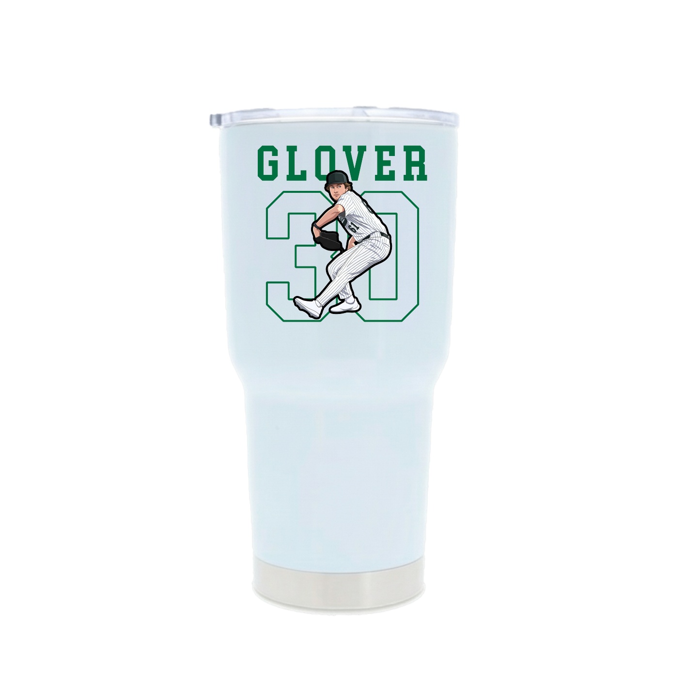 30oz Stainless Steel Tumbler — Shirsey in White