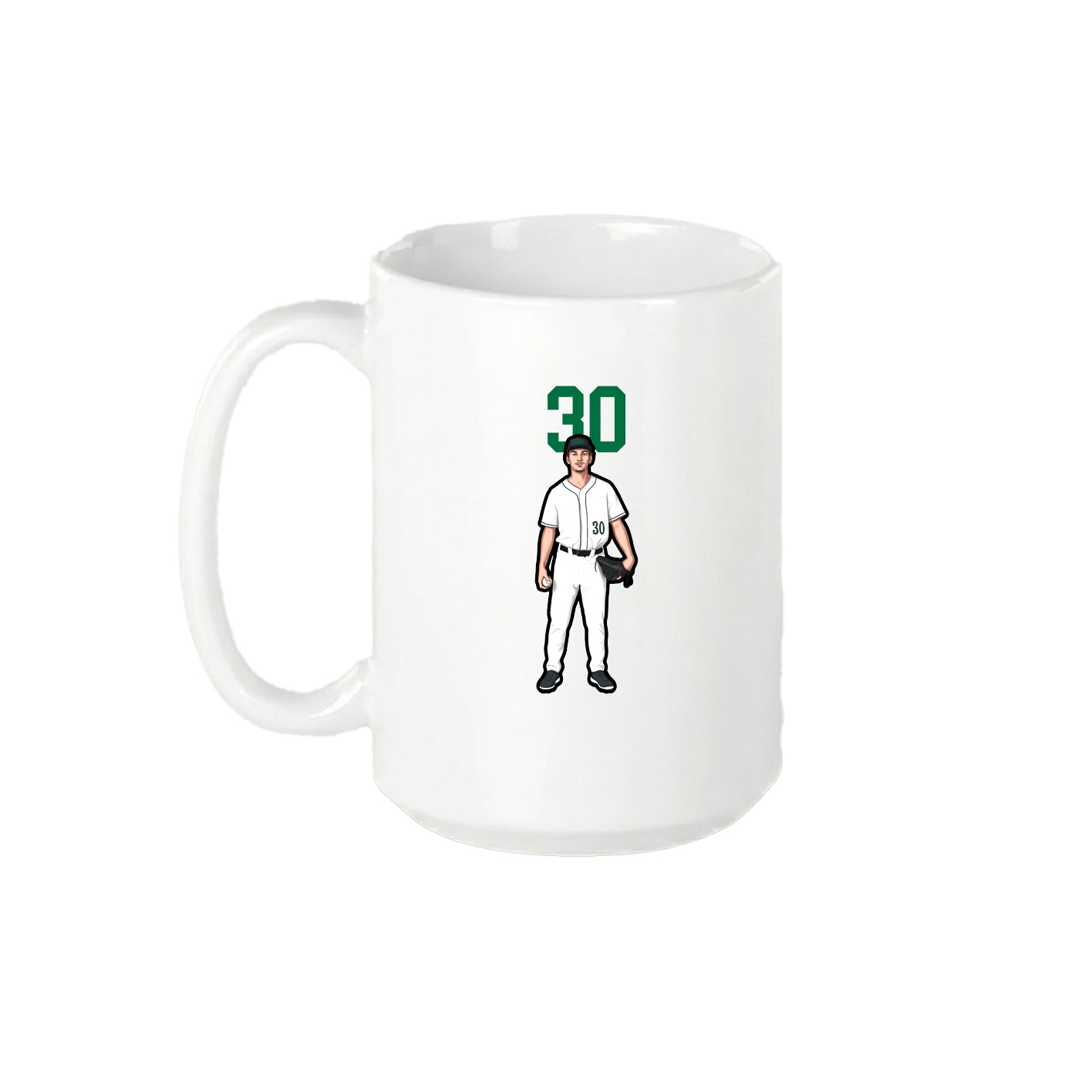 15oz Coffee Mug — Number Top in White