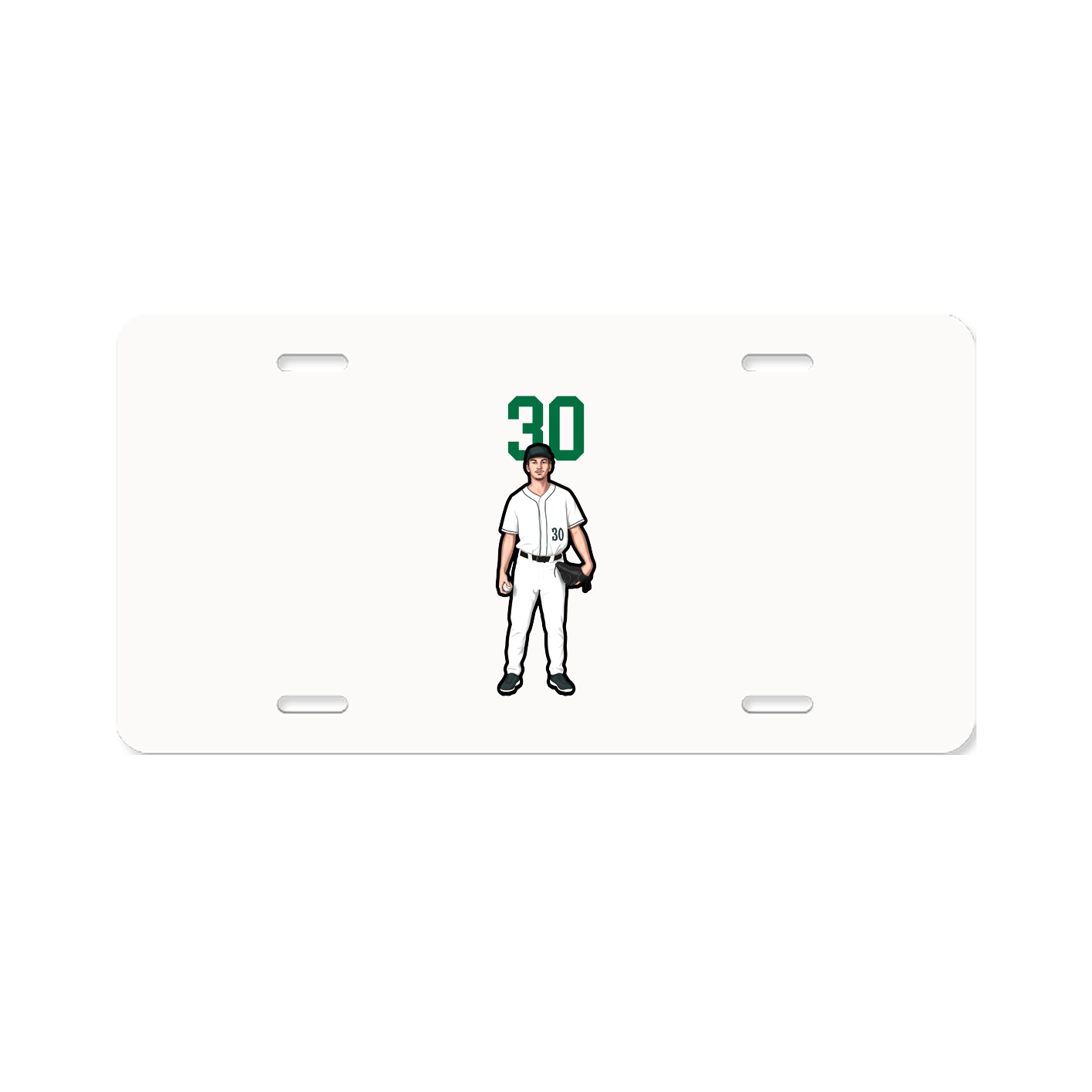 License Plate — Number Top in Classic