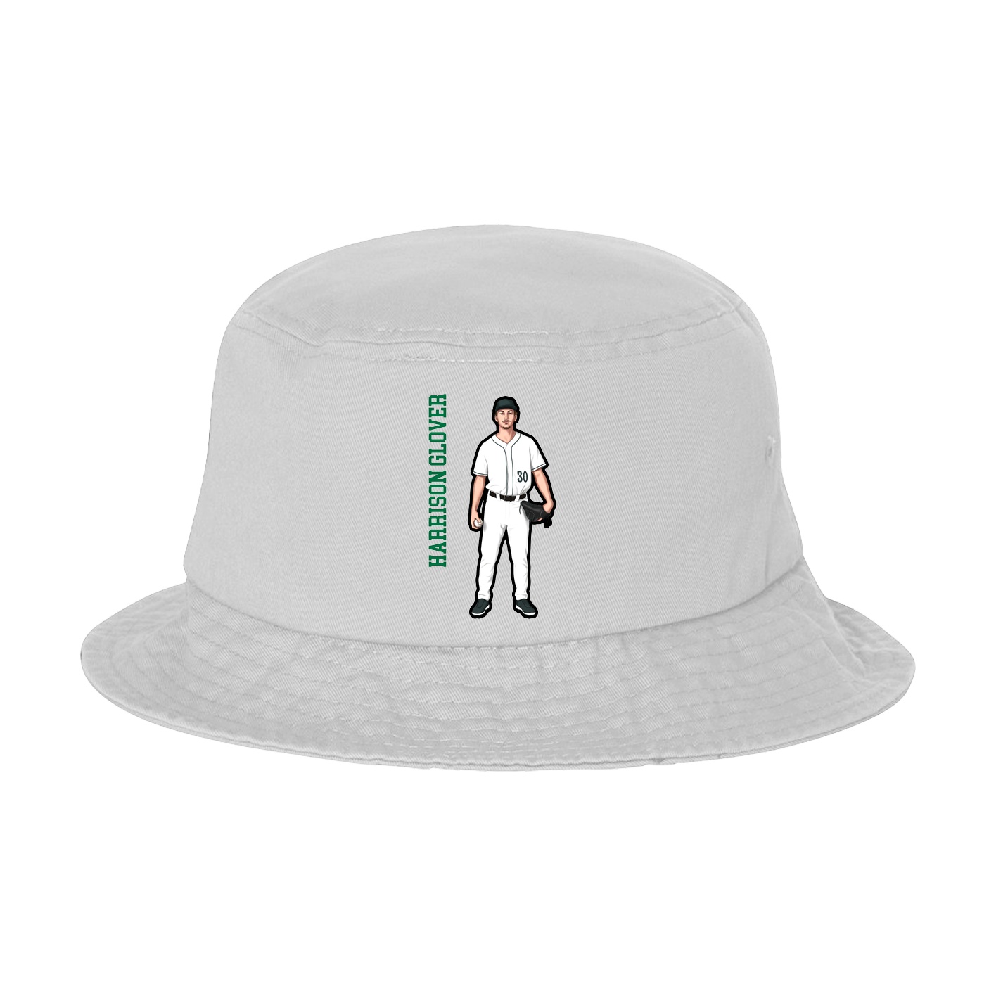 Bucket Cap — Name Vertical in White