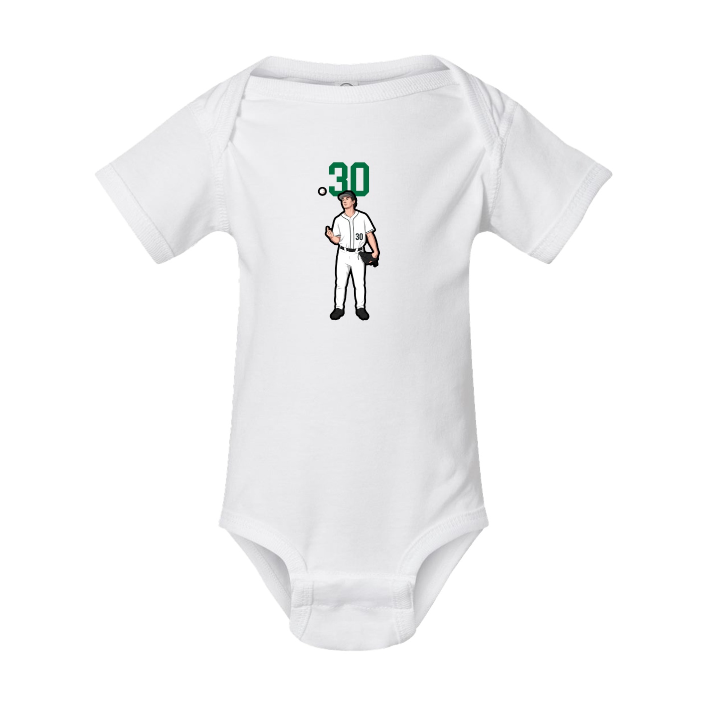 Baby Onesie — Number Top in White