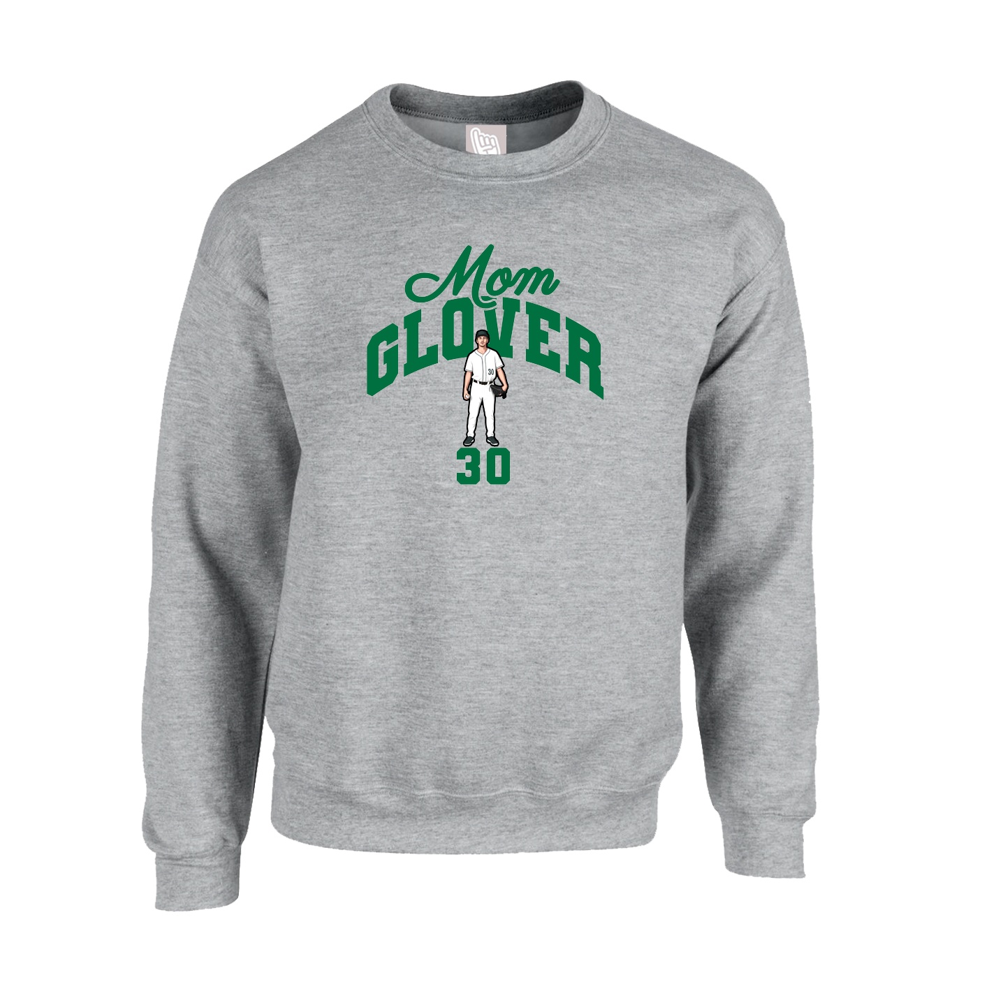 Fleece Crew — Mothers Day Arch in Grey