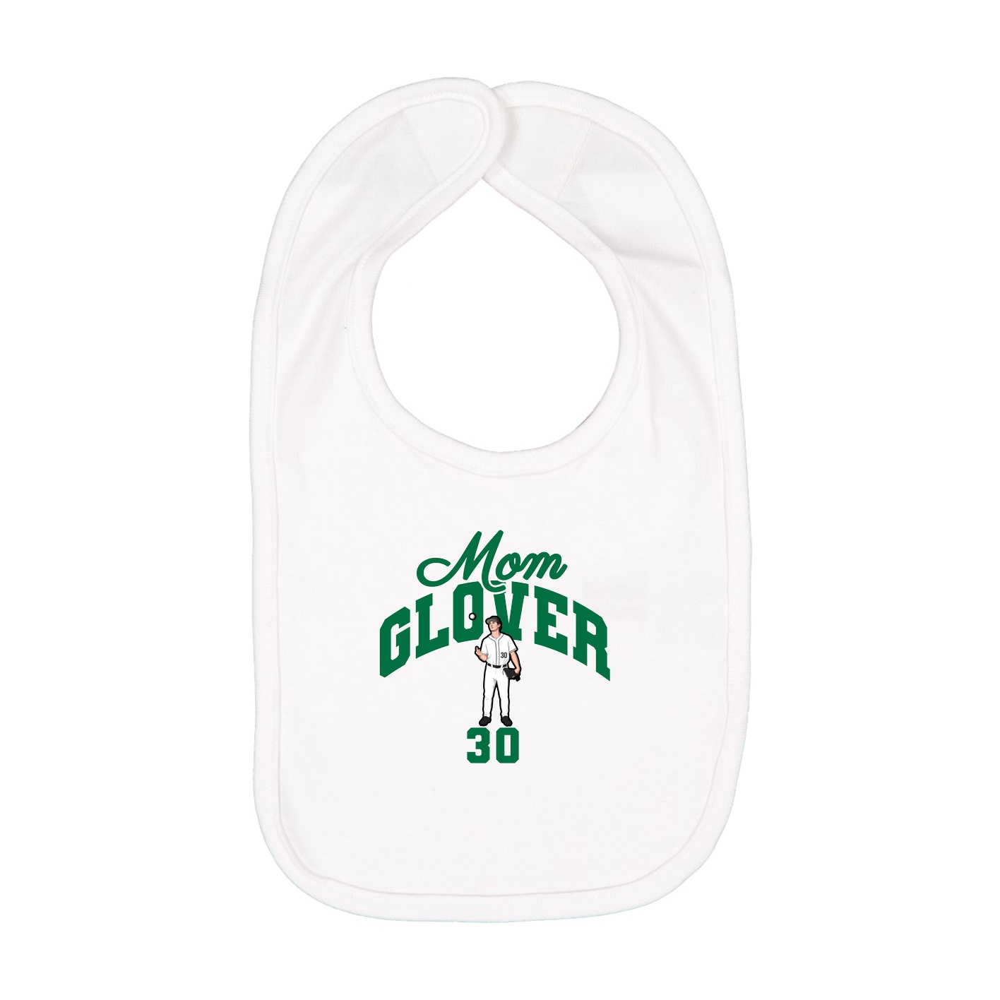 Infant Bib — Mothers Day Arch in White