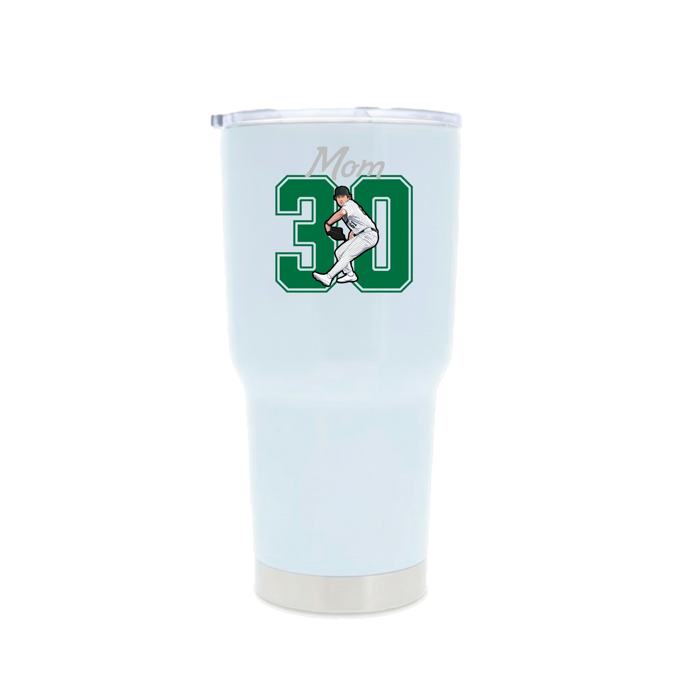 30oz Stainless Steel Tumbler — Mothers Day Shirsey in White