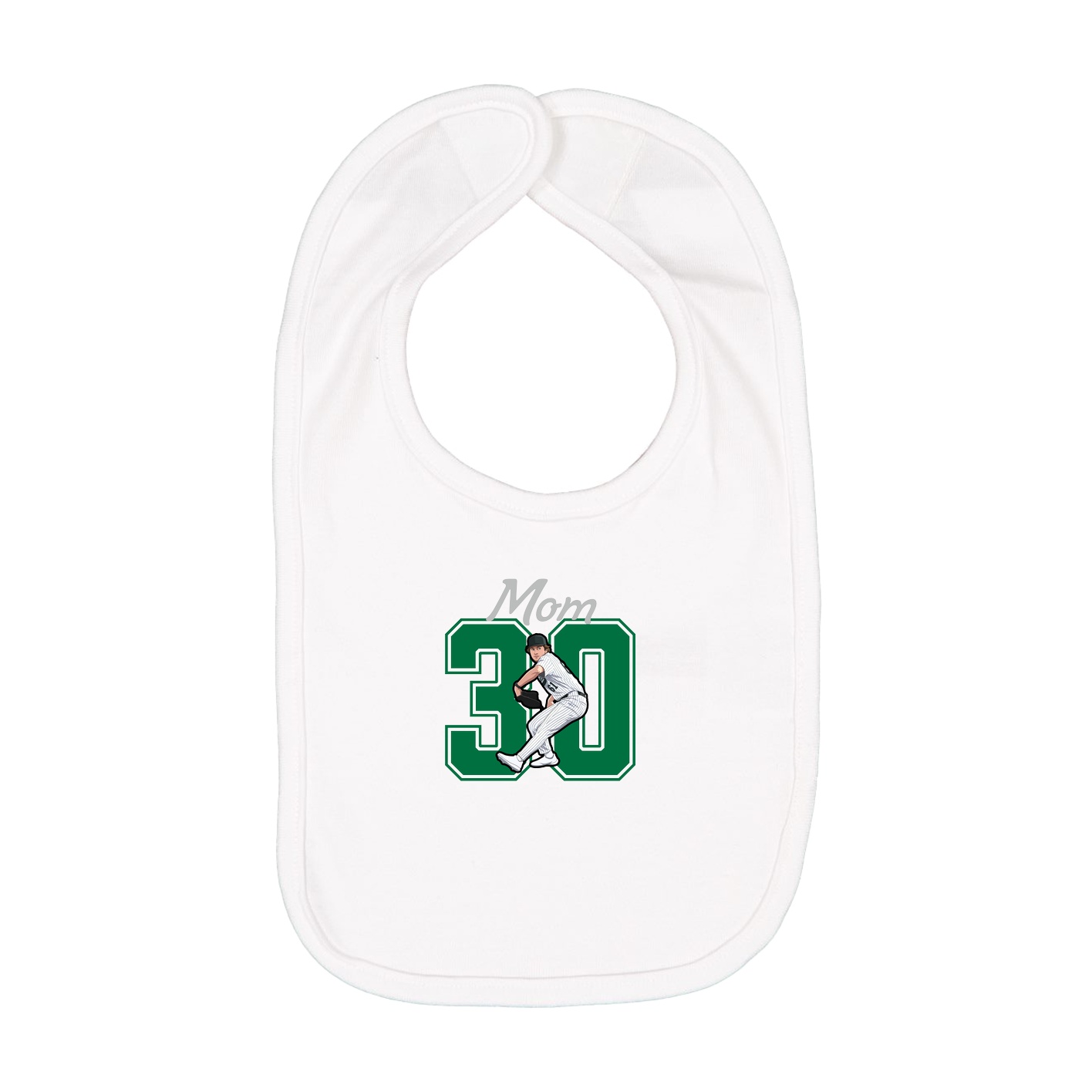 Infant Bib — Mothers Day Shirsey in White